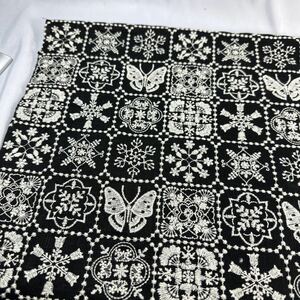  embroidery *si- chin g.linen cloth * width 138cm×50cm* black ground.. pattern.