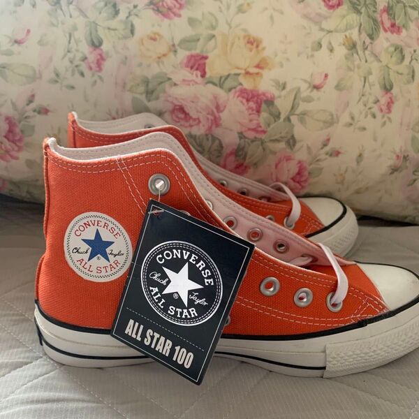 コンバース CONVERSE ALL STAR 100スニーカー シューズ 22.5cm オレンジ系 レディース1SC048