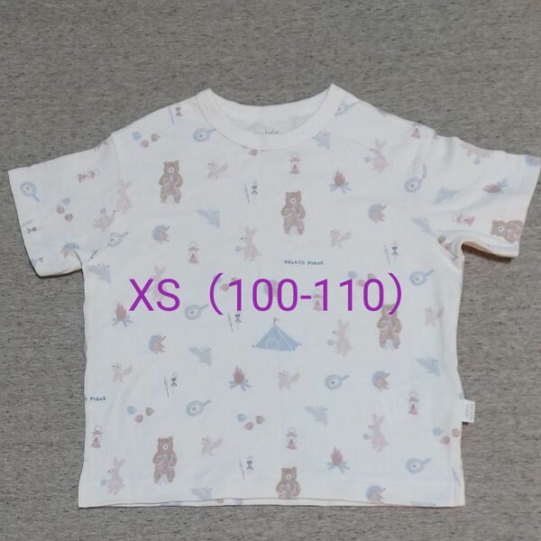 gelato pique KIDS 未使用品 ANIMALキャンプモチーフ Tシャツ XS