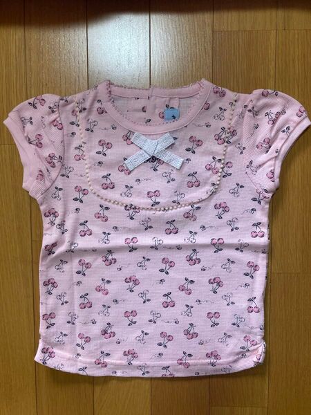ポンポネット 90サイズ 半袖Tシャツ ピンク さくらんぼ柄 pom ponette
