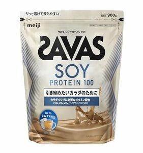 ザバス(SAVAS) ソイプロテイン100 ミルクティー風味 900g 明治 国内製造