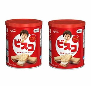 【まとめ買い】 江崎グリコ ビスコ 保存缶 30枚 × 2缶 ＜賞味期限5年＞ 480グラム (x 2)