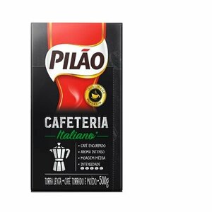 ラッピング無料 カフェ ピロン カフェテリア イタリアーノ 500g ブラジル産 レギュラー コーヒー 粉 真空パック Cafe Pilao CC05
