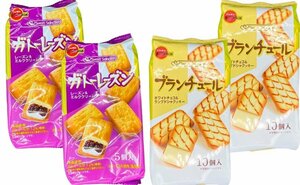 ブルボン ブランチュール （ホワイトチョコ＆ランクドシャクッキー） ＋ ガトーレーズン （レーズン＆ミルククリーム）食べ