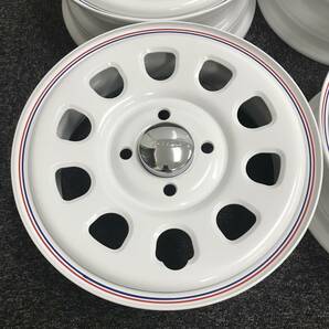 新品 デイトナ 13-4.5J＋40 4-100 ホワイト ホイール4本SET 軽トラ 軽バン バモス エブリイ アウトレット特価(W2405-2)の画像2