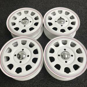 新品 デイトナ 12-4.0J＋42 4-100 ホワイト ホイール4本SET 軽トラ 軽バン アウトレット特価 送料込￥24,200 (W2404-2)