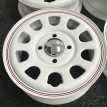 新品 デイトナ 12-4.0J＋42 4-100 ホワイト ホイール4本SET 軽トラ 軽バン アウトレット特価 送料込￥24,200 (W2404-2)_画像3