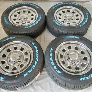 新品 デイトナ 16-6.5J＋38 6-139.7 クローム タイヤ付4本SET 215/65R16 グッドイヤーナスカー ハイエース200系 (W2168-0) 送料込￥137,500