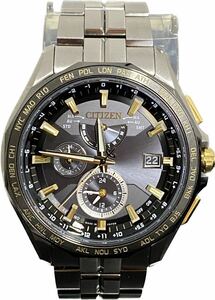 ★希少美品★CITIZEN ATTESA シチズン アテッサ 電波ソーラー腕時計【AT9095-50E】H820 スーパーチタニウム ダブルダイレクト 即決送料無料