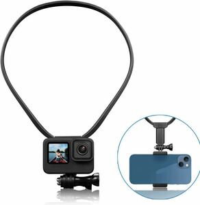 GoPro ゴープロ用 固定 ホルダー ネックストラップ アクセサリー スマホ 首掛け アウトドア ネック マウント gopro hero スマホ iPhone