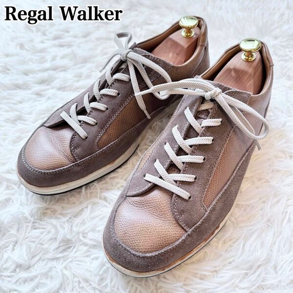 Regal Walker リーガルウォーカー レザースニーカー レザーシューズ スウェード ブラウン 25.5cm