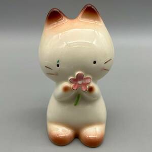 サンリオ メローチューン 貯金箱 陶器製 フィギュア 置物 ネコ 猫 Sanrio 1984年 当時物 昭和レトロ 管:053004-60