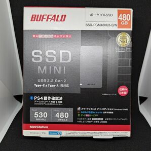 BUFFALO ポータブルSSD 480GB PS4動作確認済み