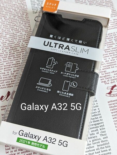 値下げ交渉いたしません Galaxy A32 5G ブラック 手帳型ケース ELECOM