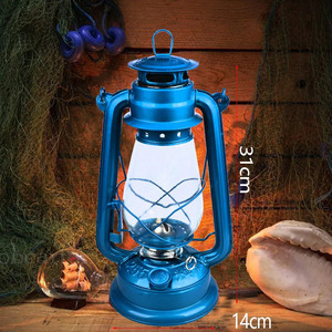 大人気 キャンプ アウトドア ピクニック ランタン 照明 灯油 金属 ガラス オイルランプ 31cm 環境保護 手工芸品,装飾