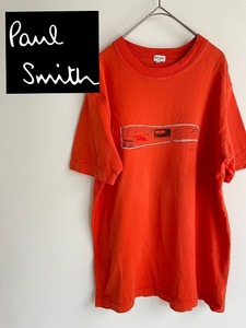 ポールスミス　Tシャツ　メンズ　オレンジ　サイズL