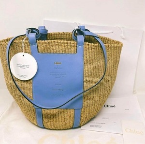 新品　Chloe クロエ LARGE BASKET ラージカゴバック blue