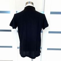ETRO エトロ　ポロシャツ　サイズL メンズ　ブラック色　ロゴ刺繍　0048_画像4