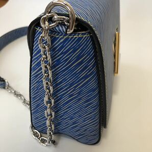 レシート付属！ ルイヴィトン エピ ツイスト ＭＭ チェーンショルダー バッグ LOUIS VUITTON  レザー デニムライトの画像7