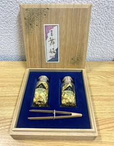 新品未使用 純金箔 舞妓印 小瓶 日本伝統工芸 木箱入 金属箔 2点セット