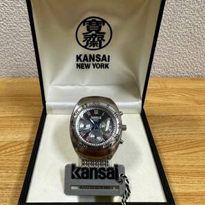 新品 未使用 KANSAI NEW YORK カンサイ ニューヨーク 山本寛斎 KH0669 腕時計 クロノグラフ 箱付きの画像1