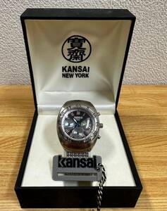 新品 未使用 KANSAI NEW YORK カンサイ ニューヨーク 山本寛斎 KH0669 腕時計 クロノグラフ 箱付き