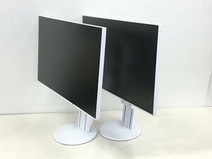 EIZO 23.8 型 液晶モニター FlexScan EV2451 （使用時間:6088H 8539H ） 輝度良い 2019年製 2台まとめセット 中古品（管：2F-M）　