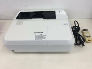 ランプ使用時間僅か高1468H/超短焦点 プロジェクター EPSON エプソン EB-1460UT 　リモコン付属　専用ペン欠