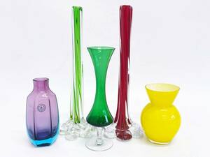 ガラス花瓶5点セット 一輪挿し ガラス製 硝子 ガラス 花入れ 花生け フラワーベース 花器 ガラス花瓶 インテリア 置物 デザイン違い