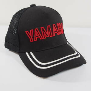 【新品・送料無料】47 黒 YAMAHA ヤマハ　メッシュ ロゴ　刺繍 キャップ ブラック 帽子 　レーシング