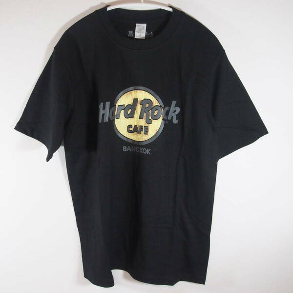 【新品・送料無料】HardRock ハードロックカフェ ロゴ プリントTシャツ　Lサイズ　黒 ブラック