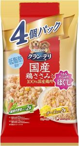 グラン・デリ 銀のさら パウチ ほぐし 成犬用 バラエティ 緑黄色野菜入り、緑黄色野菜・チーズ入り 80g×4個パック×16個セッ