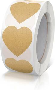  craft Heart наклейка! диаметр 2.5cm, craft цвет этикетка имеется,500 листов ввод 