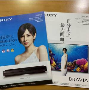 ソニー SONY ブラビア BRAVIA カタログ 2020年 2冊 北川景子