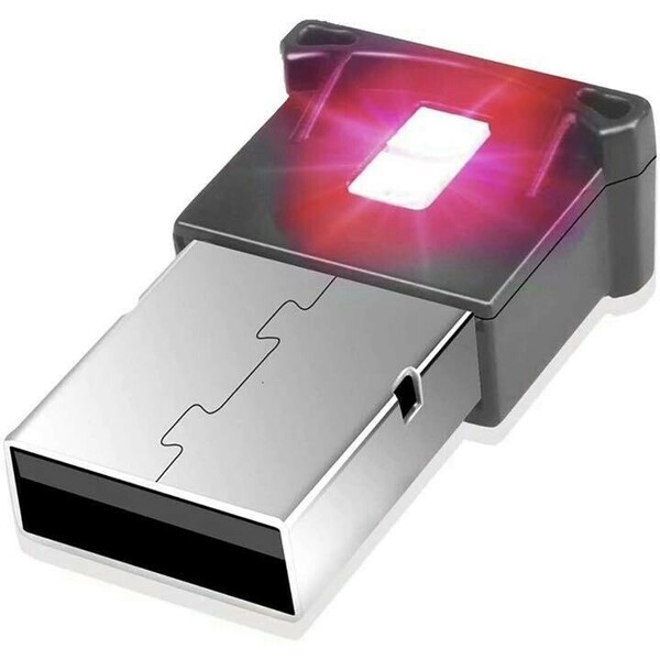 車 8色切替 USB LED ライトイルミライト車内照明 1個