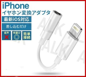 iPhone イヤホンジャック イヤホン変換アダプター 3.5mm　通話不可