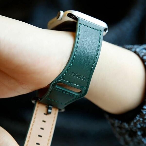 Apple Watch 時計　ベルト　40mm/38mm用 ディープグリーン　緑　バンド　アップルウォッチ
