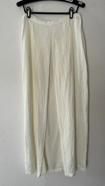 2405011(送料込¥2535) SI O NO 麻100% ロングスカート オフホワイト MADE IN ITALY