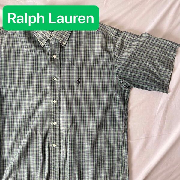 ラルフローレン 美品 古着 90s 半袖シャツ チェック USAサイズ Ralph Lauren