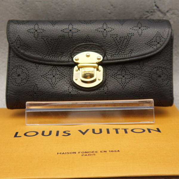 ルイヴィトン　LOUIS VUITTON モノグラム　マヒナ ポルトフォイユ　アメリア 長財布 　黒　M95549