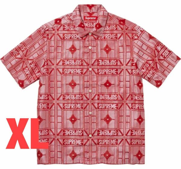 Supreme Tray Jacquard S/S Shirt "Red"