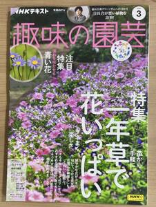 NHK hobby. gardening 2024 year 3 month number one year .. flower fully /... blue flower /tane../ blue te-ji-/ Hanaki another postage 185 jpy 