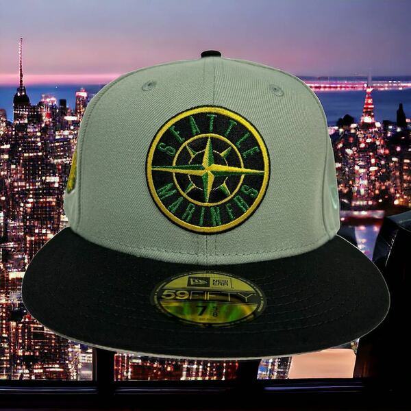 新品75/8シアトル・マリナーズ　ニューエラ　59FIFTY 日本未発売モデル　ストーンアイランドカラー　NEW ERA MARINERS イチロー