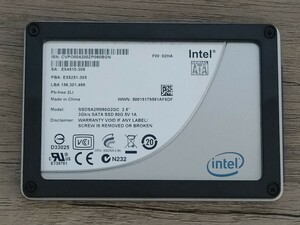 Intel SSDSA2M080G2GC 2.5inch SATAⅡ Solid State Drive 80GB 【内蔵型SSD】