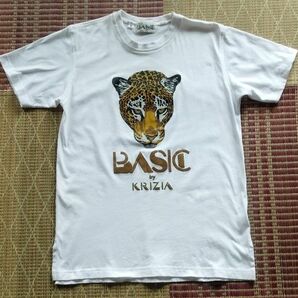 BASIC by KRIZIA 半袖Tシャツ 白 ひょう Mサイズ