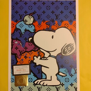 DEATH NYC 世界限定100枚 アートポスター　スヌーピー　SNOOPY　アイスクリーム　LOUISVUITTON　ルイヴィトン　PEANUTS トム エバハート