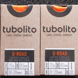 当日発送 80mm 25g Tubolito(チューボリート) 【正規品】S-Tubo Road tube 700×18～28c 仏式バルブ 超軽量インナーチューブ 2本セット 