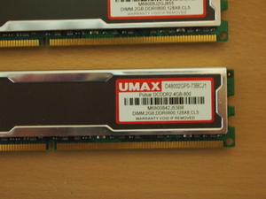 UMAX DC DDR2 2GB 4枚