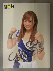  with autograph beautiful ... portrait woman Professional Wrestling la- Star dam STARDOM