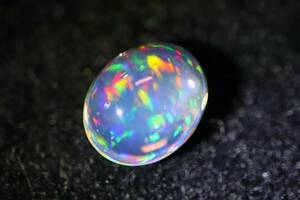 虹の雨 透明度抜群　メキシコ産　ウォーターオパール　2.3ct　10*8*5.4mm 天然オパール　ルース